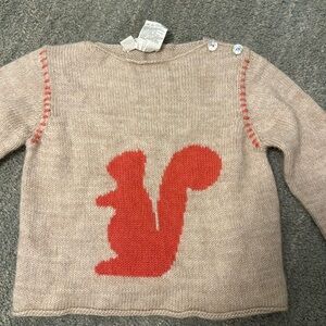 Blabla wool sweater with squirrel on it, 2T